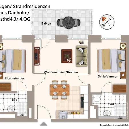 Strandresidenzen Strandresidenzen Haus Daenholm 4 3 Остзебад Бинц